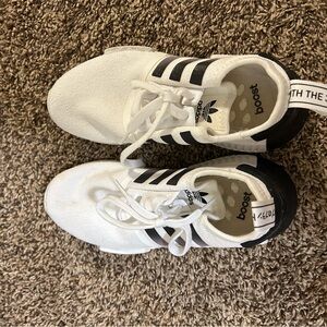 Adidas White and Black Low-Top Sneakers